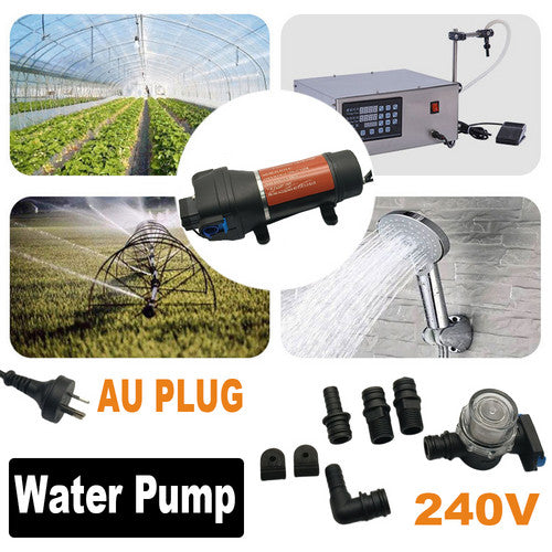 High Pressure Water Pump 45PSI for Camping Caravan Garden Caravan Boat Marine V201-SFLO0240BL8AU