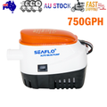 SEAFLO 12V 750GPH Automatic Bilge Pump Marine Boat Auto Submersible Pump V201-SFLO0750OR8AUA
