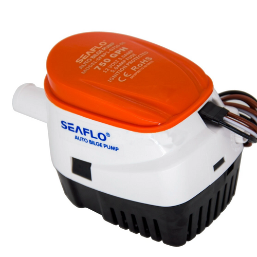 SEAFLO 12V 750GPH Automatic Bilge Pump Marine Boat Auto Submersible Pump V201-SFLO0750OR8AUA