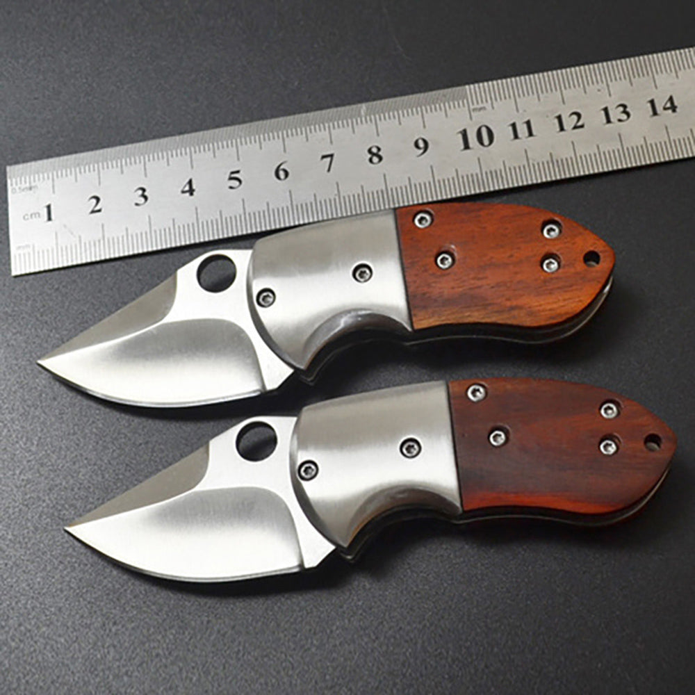 Small Mini Stainless Steel Folding Pocket Knife Keychain Blade Outdoor Survival Tactical Camping V201-SMKD020-B