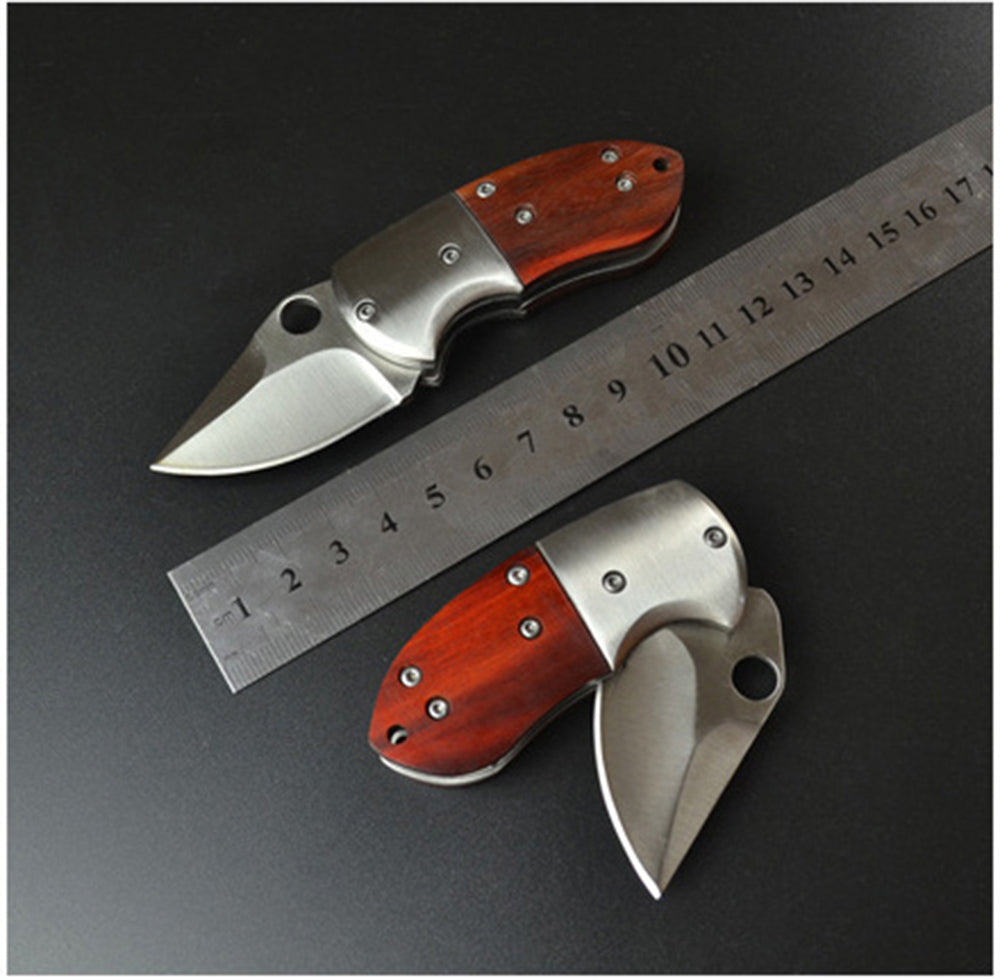 Small Mini Stainless Steel Folding Pocket Knife Keychain Blade Outdoor Survival Tactical Camping V201-SMKD020-B