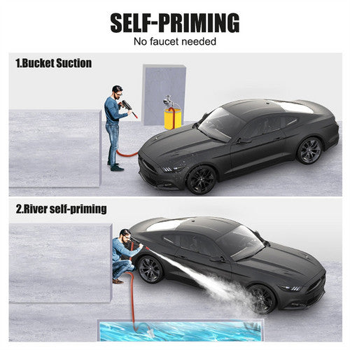 Electric Car Pressure Washer Cordless Spray Gun W/ 2 Battery Water Cleaner Tool V201-SPRAY02BL8AU