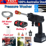 Electric Car Pressure Washer Cordless Spray Gun W/ 2 Battery Water Cleaner Tool V201-SPRAY02BL8AU