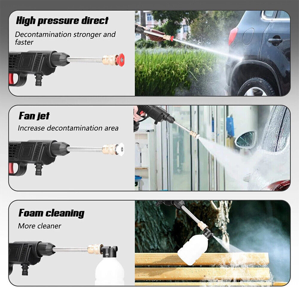 88V Cordless Electric High Pressure Washer Water Spray Gun Car Cleaner 2 Battery V201-SPRAY02BL8AU2