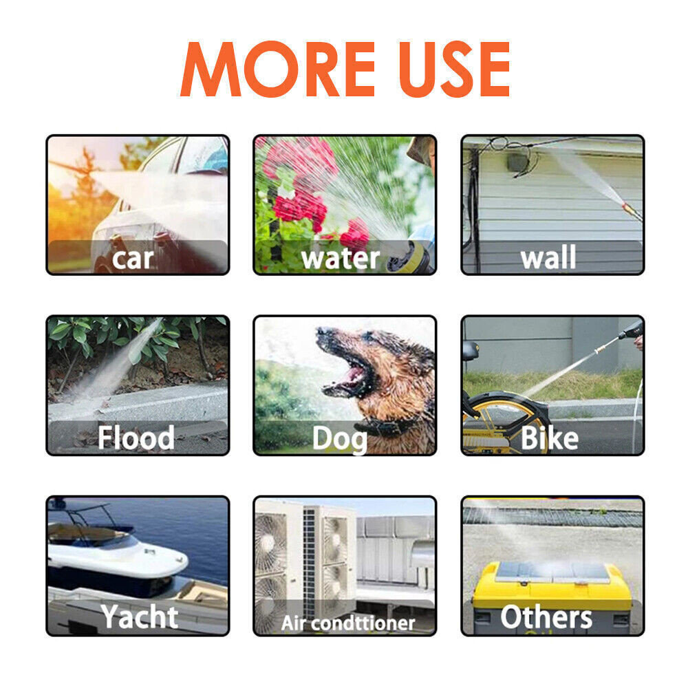 88V Cordless Electric High Pressure Washer Water Spray Gun Car Cleaner 2 Battery V201-SPRAY02BL8AU2