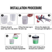 Air HVLP Spray Gun Paint Gun 600CC Gravity Feed Cup 1.4mm 1.7mm 2mm Tip AU Stock V201-SPRAY02RE8AU