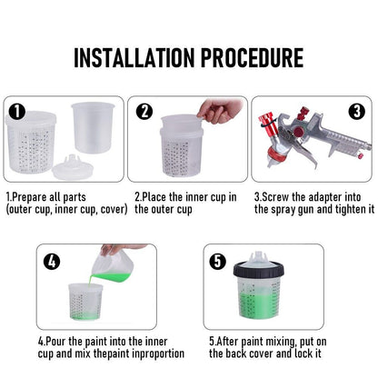 Air HVLP Spray Gun Paint Gun 600CC Gravity Feed Cup 1.4mm 1.7mm 2mm Tip AU Stock V201-SPRAY02RE8AU