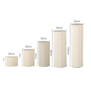 5 Hard Carboard Display Stand Round Plinth Cylinder Pedestal Wedding Flower V201-SUN0005WH8AU