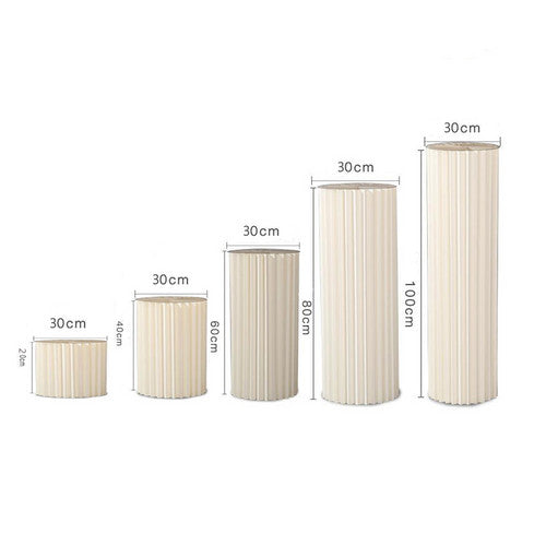 5 Hard Carboard Display Stand Round Plinth Cylinder Pedestal Wedding Flower V201-SUN0005WH8AU