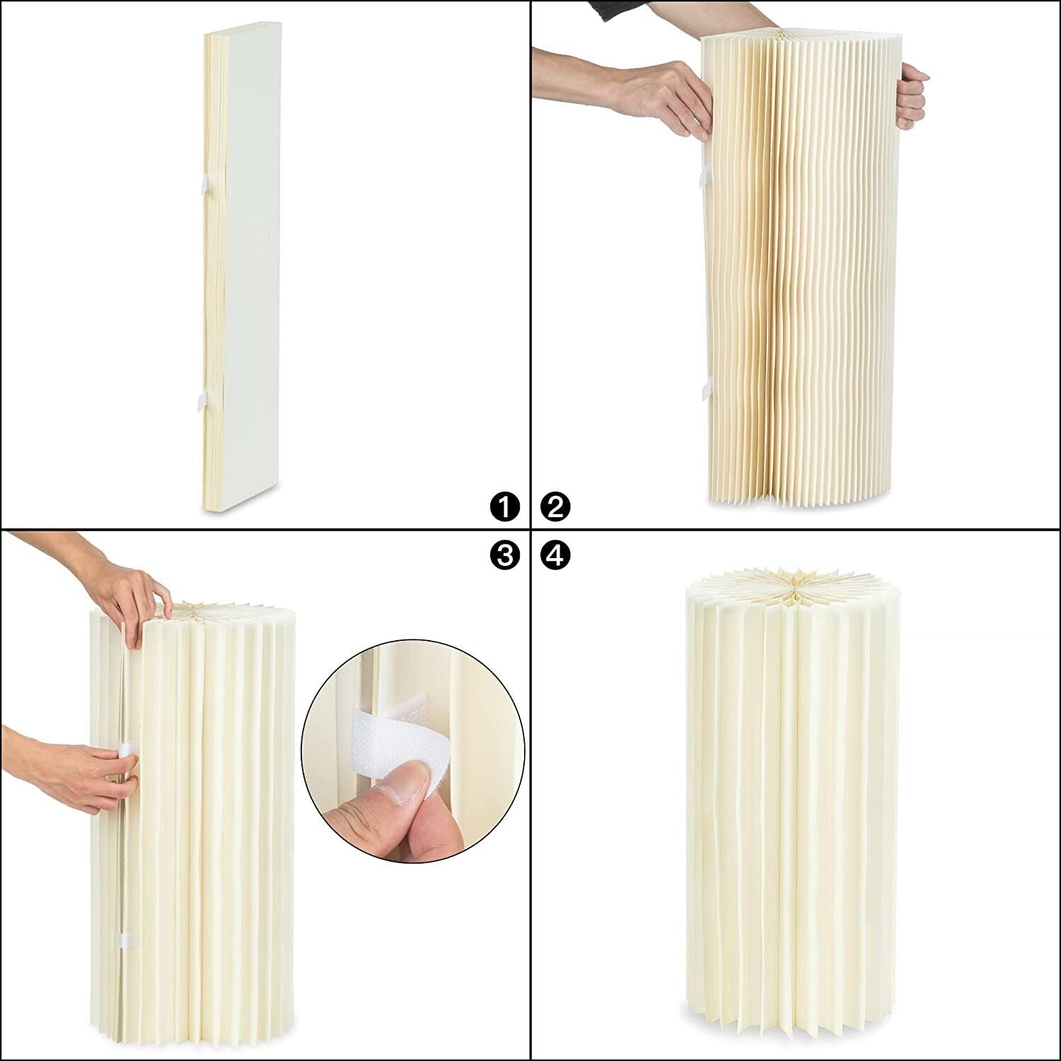 5 Hard Carboard Display Stand Round Plinth Cylinder Pedestal Wedding Flower V201-SUN0005WH8AU
