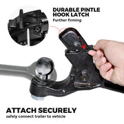 8 Ton Pintle Tow Hook Receiver Arm Hitch Towing Car Truck Heavy Duty Ball Combo V201-TON0008BL8AU