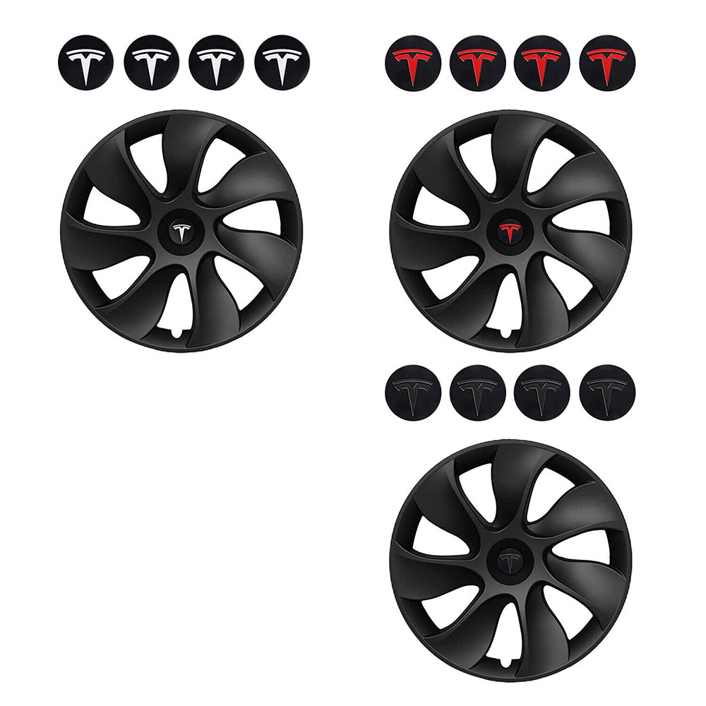 4PCS Wheel Cover Caps 19Inch ABS Black Rim Hubcap Hub Cap For Tesla Model Y V201-TSLY0019BL8AU