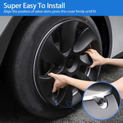 4PCS Wheel Cover Caps 19Inch ABS Black Rim Hubcap Hub Cap For Tesla Model Y V201-TSLY0019BL8AU