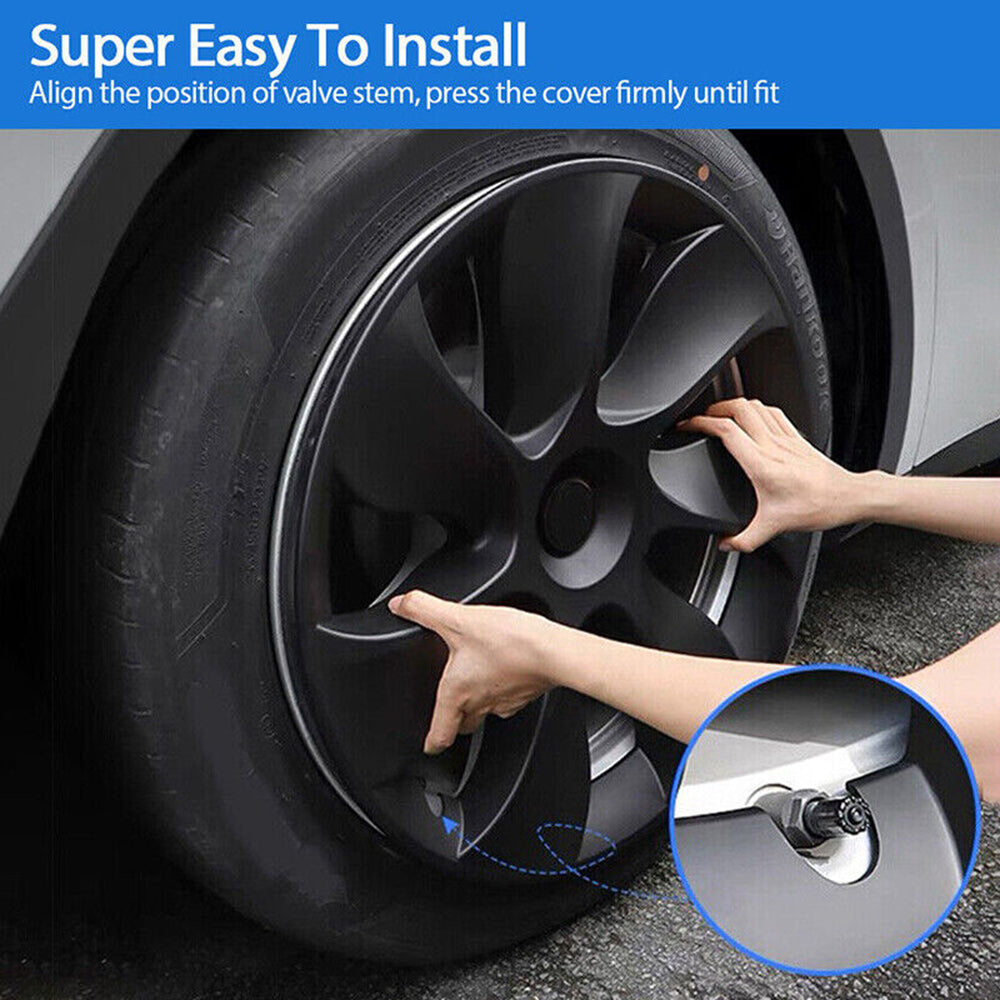 4PCS Wheel Cover Caps 19Inch ABS Black Rim Hubcap Hub Cap For Tesla Model Y V201-TSLY0019BL8AU