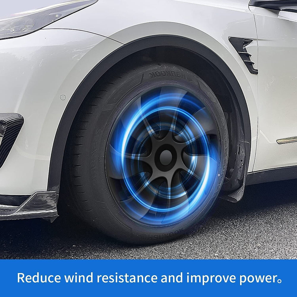 4PCS Wheel Cover Caps 19Inch ABS Black Rim Hubcap Hub Cap For Tesla Model Y V201-TSLY0019BL8AU