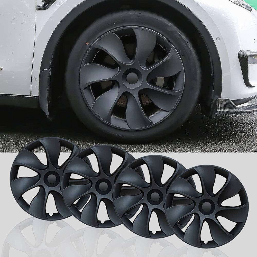 4PCS Wheel Cover Caps 19Inch ABS Black Rim Hubcap Hub Cap For Tesla Model Y V201-TSLY0019BL8AU