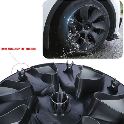 4PCS Wheel Cover Caps 19Inch ABS Black Rim Hubcap Hub Cap For Tesla Model Y V201-TSLY0019BL8AU