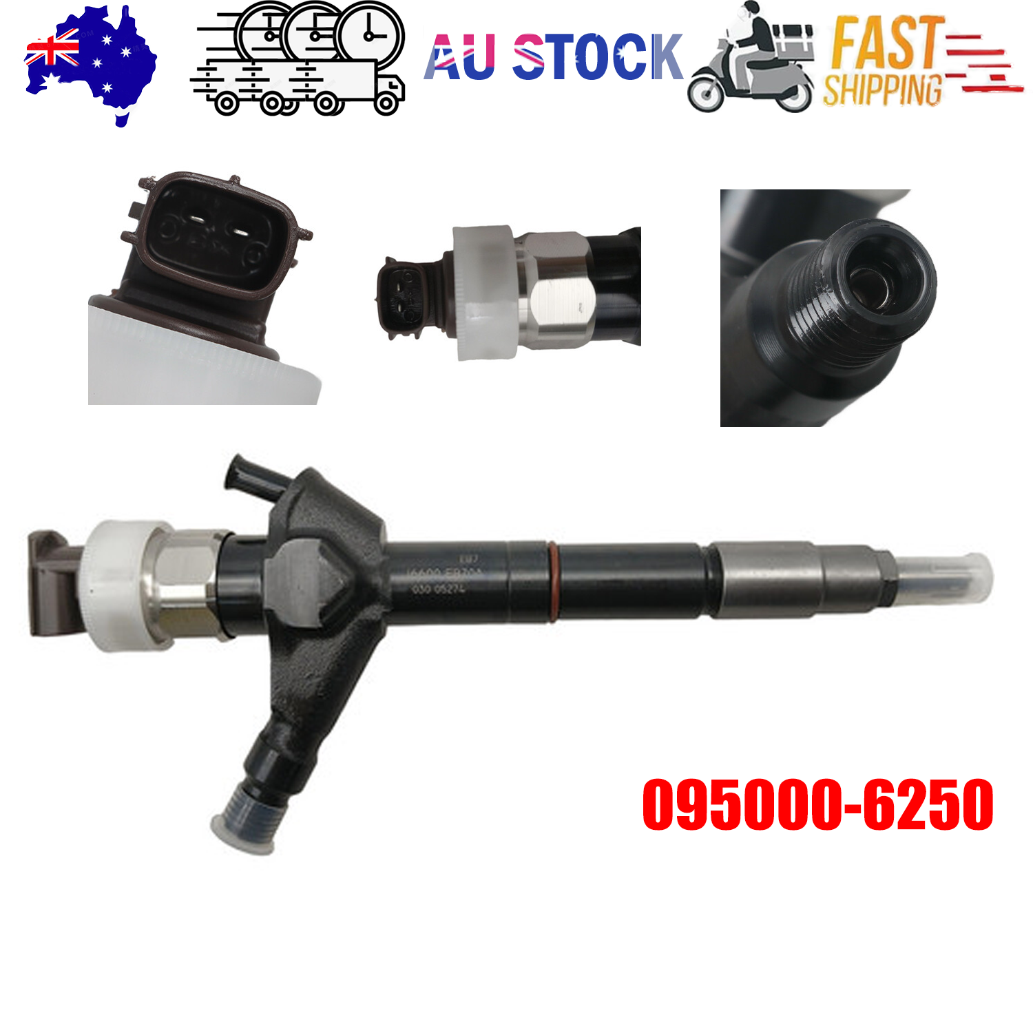 For Nissan YD25DDTI Navara D22 16600-EB70C Fuel Injector 095000-6250 095000-6251 V201-VACAFIP-6250-BLSC-AU