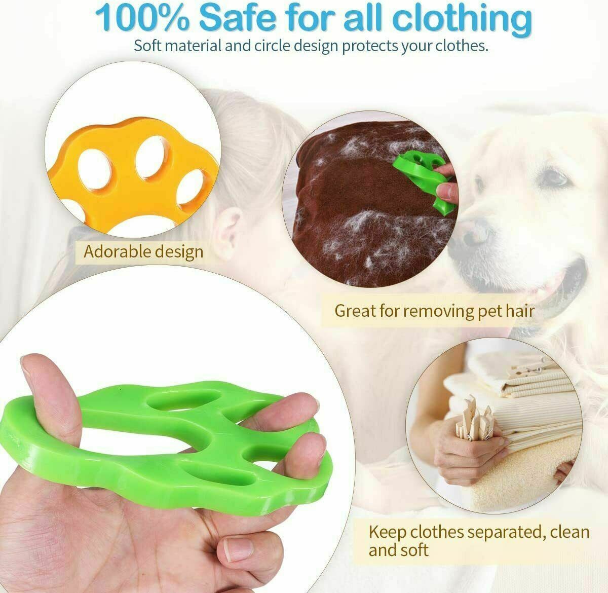 2 Pcs Pet Hair Remover Floating Fur Catcher Laundry Lint Dog CAT Washing Machine V201-W10739568