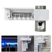 UV Lamp Sterilizer Toothbrush Holder Bathroom Automatic Toothpaste Health Clean V201-W10930499
