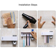 UV Lamp Sterilizer Toothbrush Holder Bathroom Automatic Toothpaste Health Clean V201-W10930499