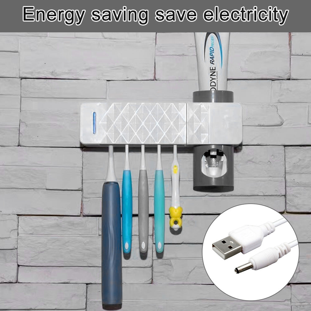 UV Lamp Sterilizer Toothbrush Holder Bathroom Automatic Toothpaste Health Clean V201-W10930499
