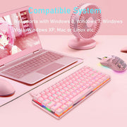 AK33 82 keys Compact Gaming Mechanical Keyboard with Anti-ghosting Keys for Game V201-W11325495