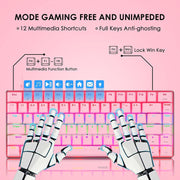 AK33 82 keys Compact Gaming Mechanical Keyboard with Anti-ghosting Keys for Game V201-W11325495