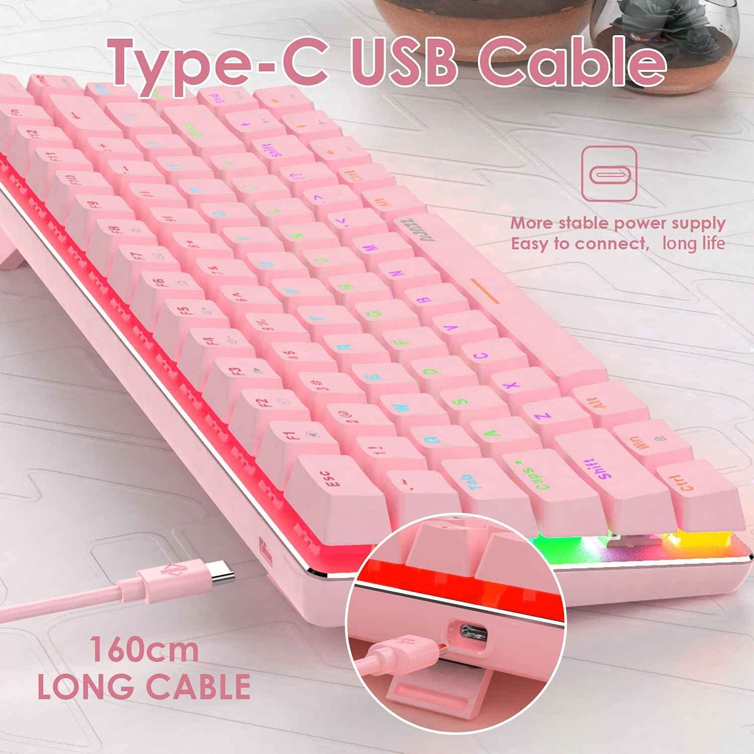 AK33 82 keys Compact Gaming Mechanical Keyboard with Anti-ghosting Keys for Game V201-W11325495