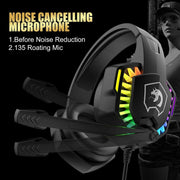 Gaming Keyboard & Mouse & Headset & Mousepad Set RGB Backlit Wired for PC Laptop V201-W11439577