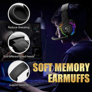 Gaming Keyboard & Mouse & Headset & Mousepad Set RGB Backlit Wired for PC Laptop V201-W11439577