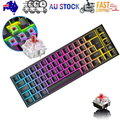 67 Keys Layout Design Mechanical Gaming Keyboard PC PS4 RGB Backlight Wired USB Black V201-W11564683