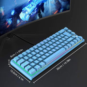 67 Keys Layout Design Mechanical Gaming Keyboard PC PS4 RGB Backlight Wired USB Blue V201-W11564684