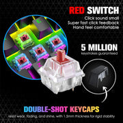 67 Keys Layout Design Mechanical Gaming Keyboard PC PS4 RGB Backlight Wired USB White V201-W11564685