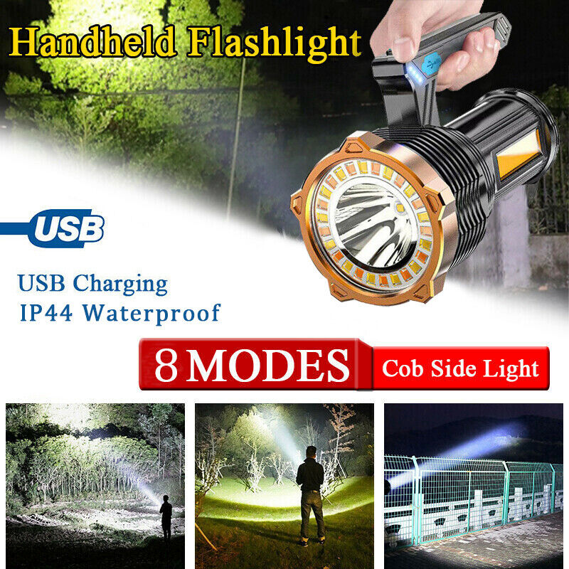 Most Powerful 1200lm LED Flashlight Super Bright Torch Lamp USB Rechargeable V201-W11598111