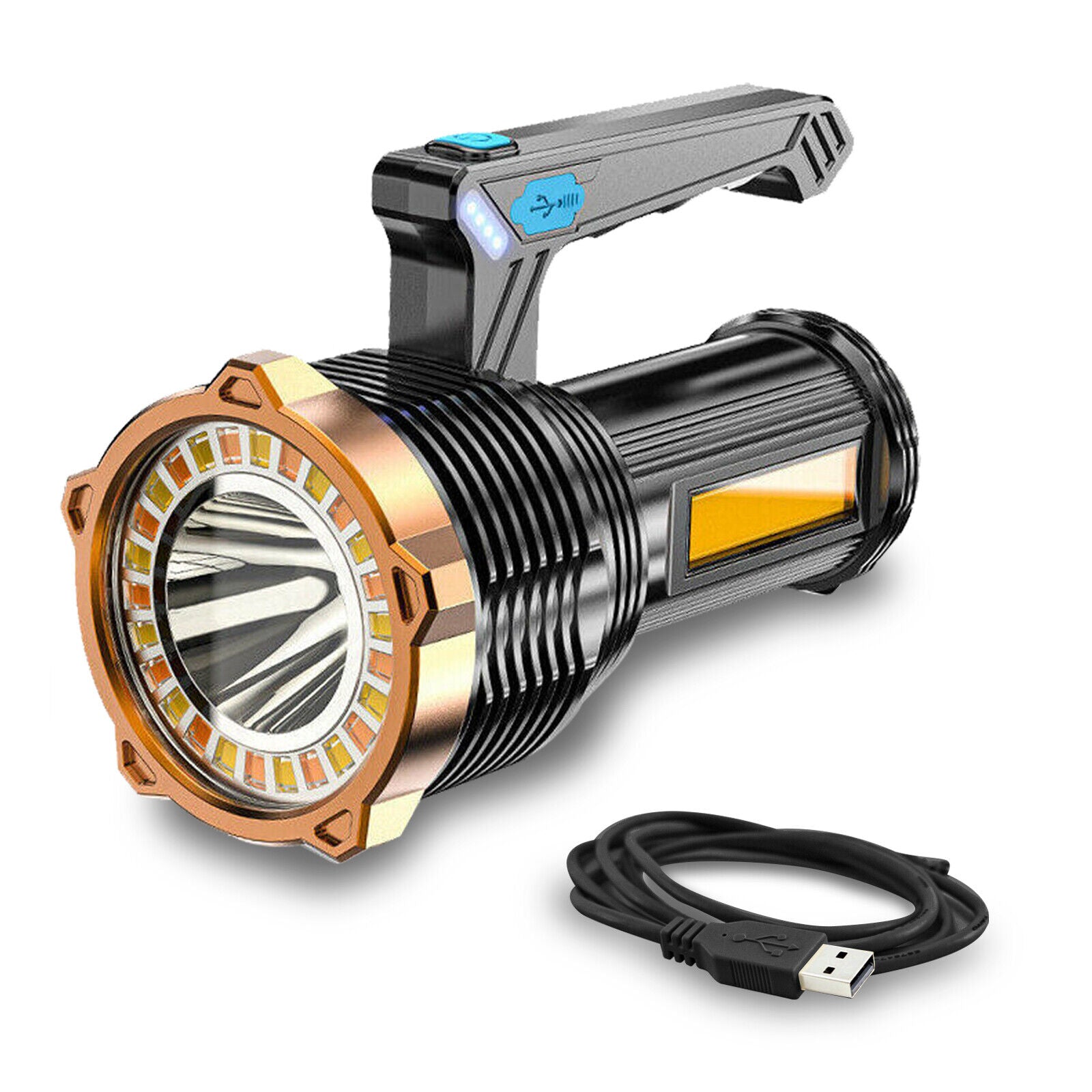 Most Powerful 1200lm LED Flashlight Super Bright Torch Lamp USB Rechargeable V201-W11598111