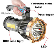 Most Powerful 1200lm LED Flashlight Super Bright Torch Lamp USB Rechargeable V201-W11598111