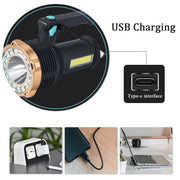 Most Powerful 1200lm LED Flashlight Super Bright Torch Lamp USB Rechargeable V201-W11598111