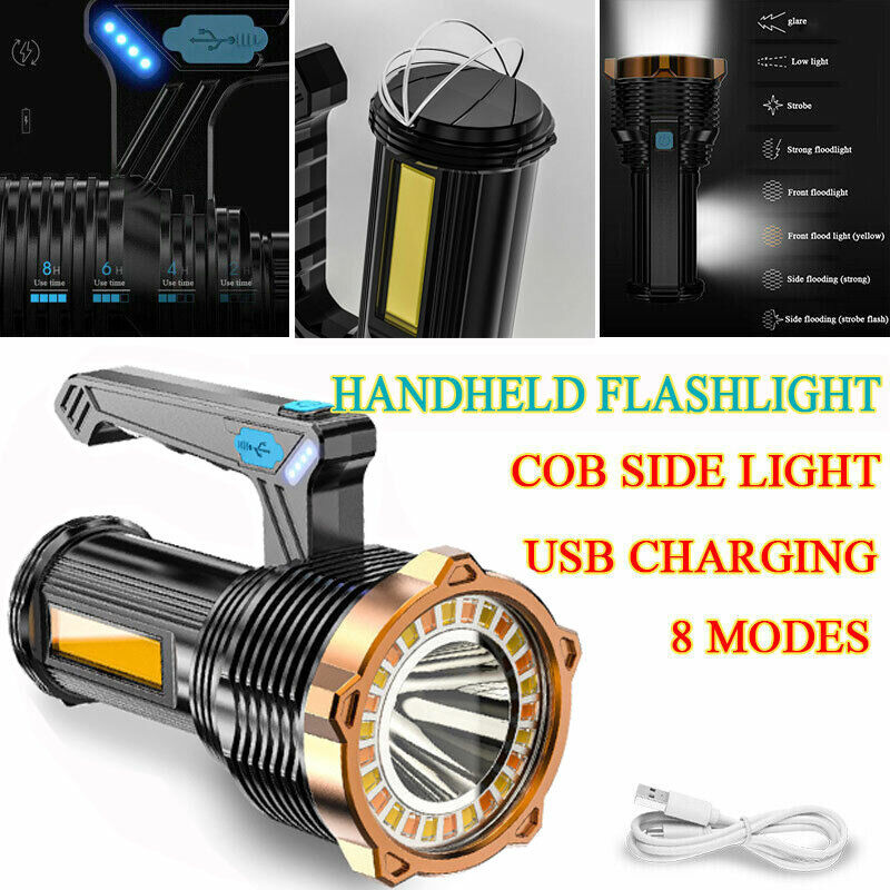 Most Powerful 1200lm LED Flashlight Super Bright Torch Lamp USB Rechargeable V201-W11598111