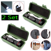 2x Mini Tactical Flashlight Small LED Torch 3 Mode Super Bright Light Clip Lamp V201-W11598118