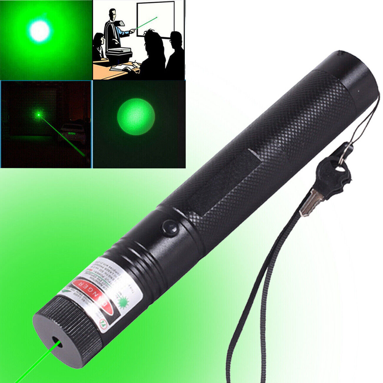 990Miles Rechargeable Green Laser Pointer Pen Light Astronomy Visible Beam Lazer V201-W11598171