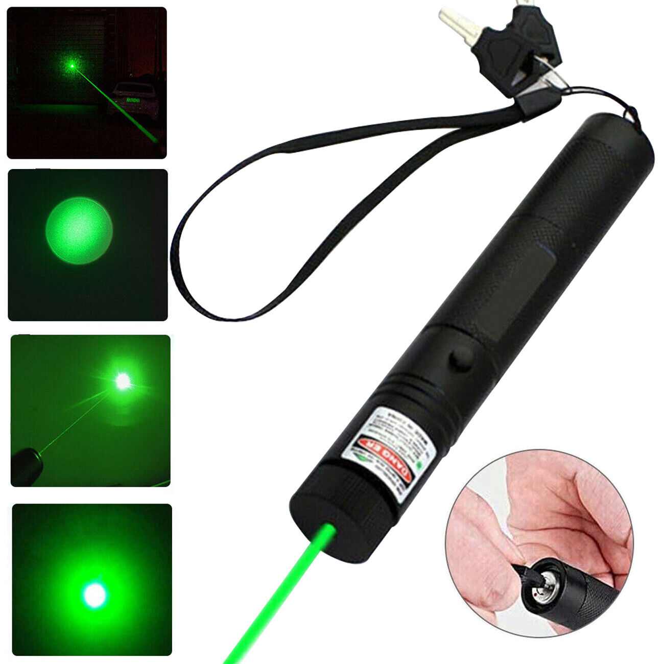 990Miles Rechargeable Green Laser Pointer Pen Light Astronomy Visible Beam Lazer V201-W11598171