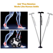 Walking Stick Cane Folding Handle Adjustable fixed LED Light Aid Holder Lighting V201-W11598221