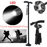 Walking Stick Cane Folding Handle Adjustable fixed LED Light Aid Holder Lighting V201-W11598221