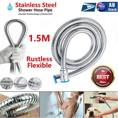 5 FT Handheld Shower Head Hose 1.5m Bathroom Stainless Steel Shower Water Tube V201-W11598241