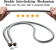 5 FT Handheld Shower Head Hose 1.5m Bathroom Stainless Steel Shower Water Tube V201-W11598241