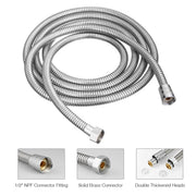 5 FT Handheld Shower Head Hose 1.5m Bathroom Stainless Steel Shower Water Tube V201-W11598241