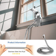 5 FT Handheld Shower Head Hose 1.5m Bathroom Stainless Steel Shower Water Tube V201-W11598241