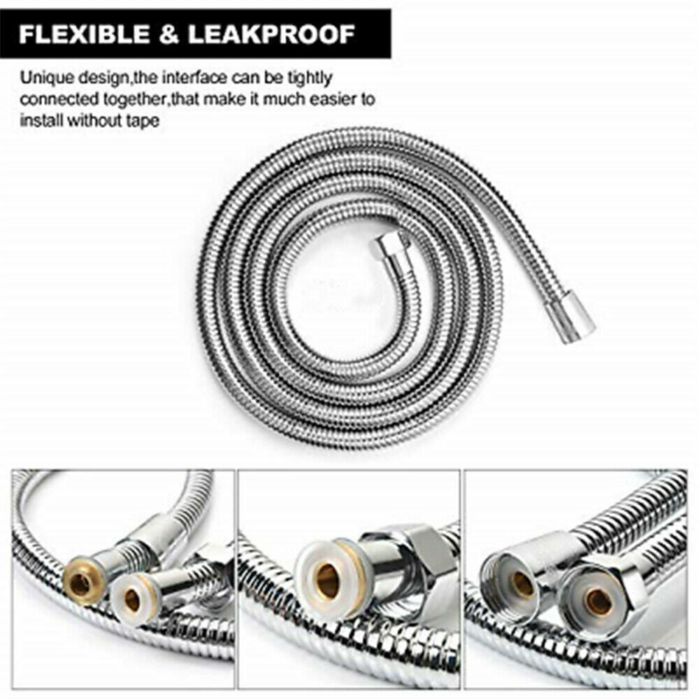 3m Shower Head Hose Stainless Steel Bathroom Flexible Tube Replacement Pipe AU V201-W11598243