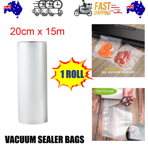 1ROLL 20CM Vacuum Sealer Bags Rolls Vaccum Food Saver Storage Seal 15M V201-W11820281